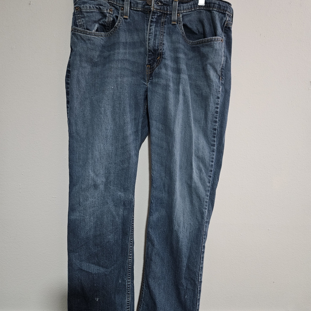 Levi's Men's Straight Fit Denim Jeans in Faded Blue